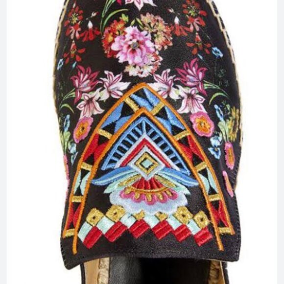 Johnny Was‎ Joshua Floral Platform Espadrilles Size 8 1/2 NEW - Picture 3 of 13